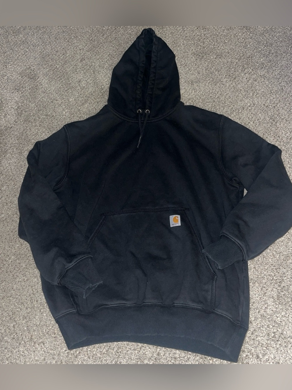 Carhartt Hoodie Sweatshirt XL Black Rain Defender Loose Fit Outdoor Heavy Duty